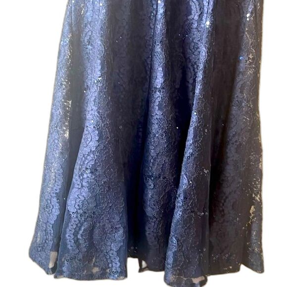 Alex Evenings Navy Sequin Gown - Picture 3 of 5